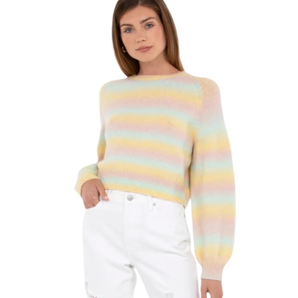 BB DAKOTA BY STEVE MADDEN XL
 Crazy on You Sweater Rainbow NWT